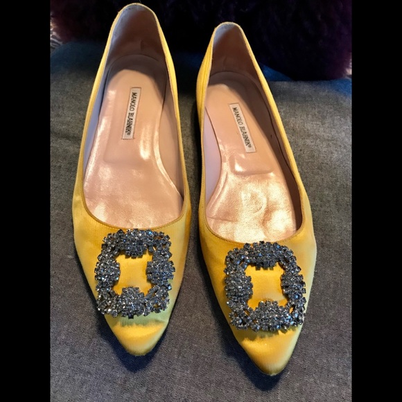 Manolo Blahnik Shoes - Manolo Blahnik satin Hangisi flats sz 41 11